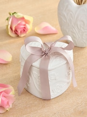 Cream Vintage Rose Shaped Decorative Candle - Image 2 of 5