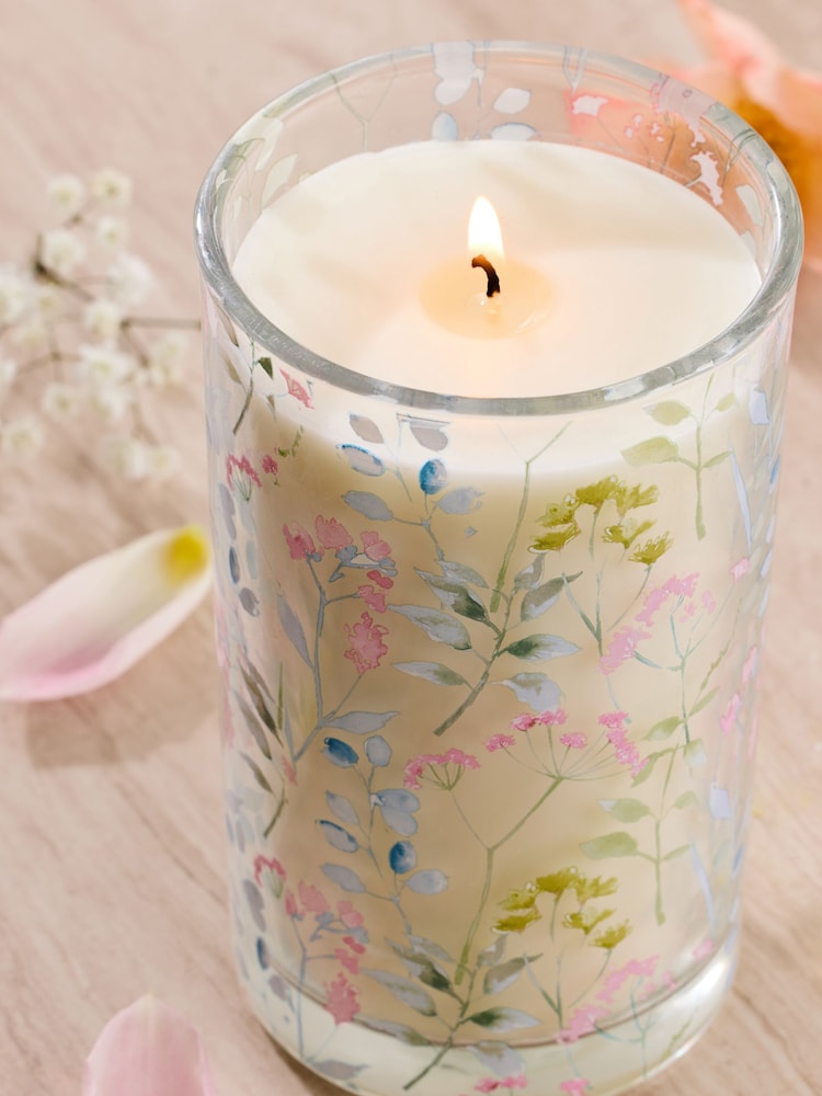 Peach & Freesia Isla Floral Multi Pillar Candle - Image 2 of 3