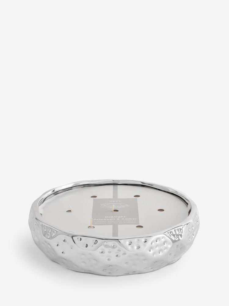 Silver Midnight Patchouli and Amber Astrid 7 Wick Candle - Image 4 of 4 Silver Midnight Patchouli and Amber Astrid 7 Wick Candle - Image 4 of 4