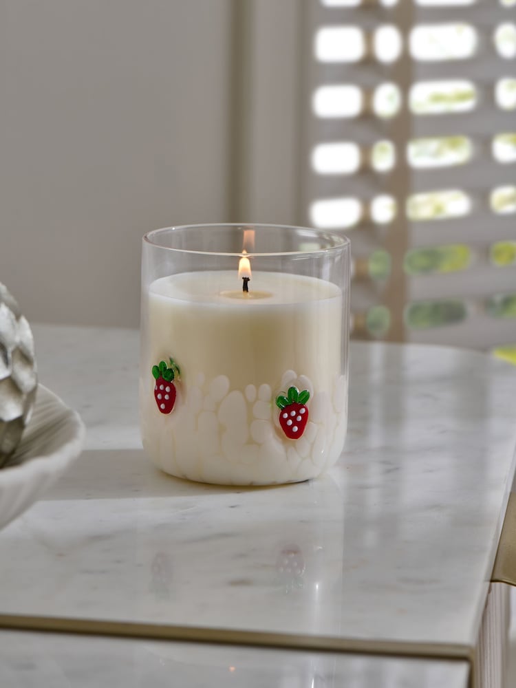 Strawberries & Cream Fruity 1 Wick Confetti Candle - Image 2 of 4