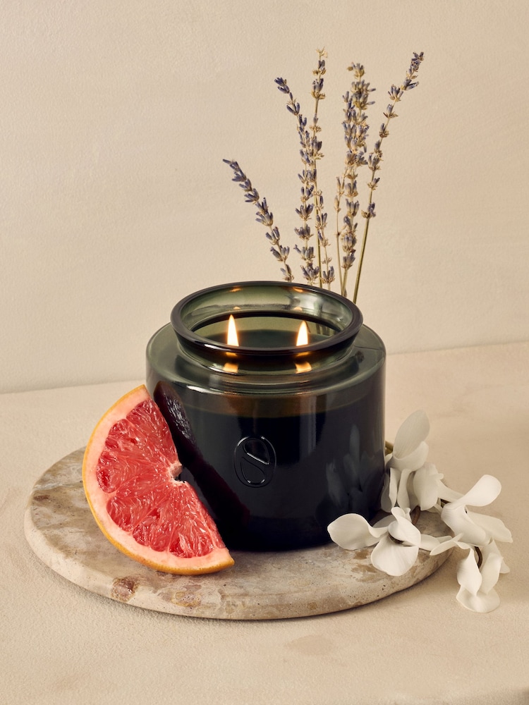 Serenity Green Geranium & Lavender Jar Candle - Image 2 of 5 Serenity Green Geranium & Lavender Jar Candle - Image 2 of 5