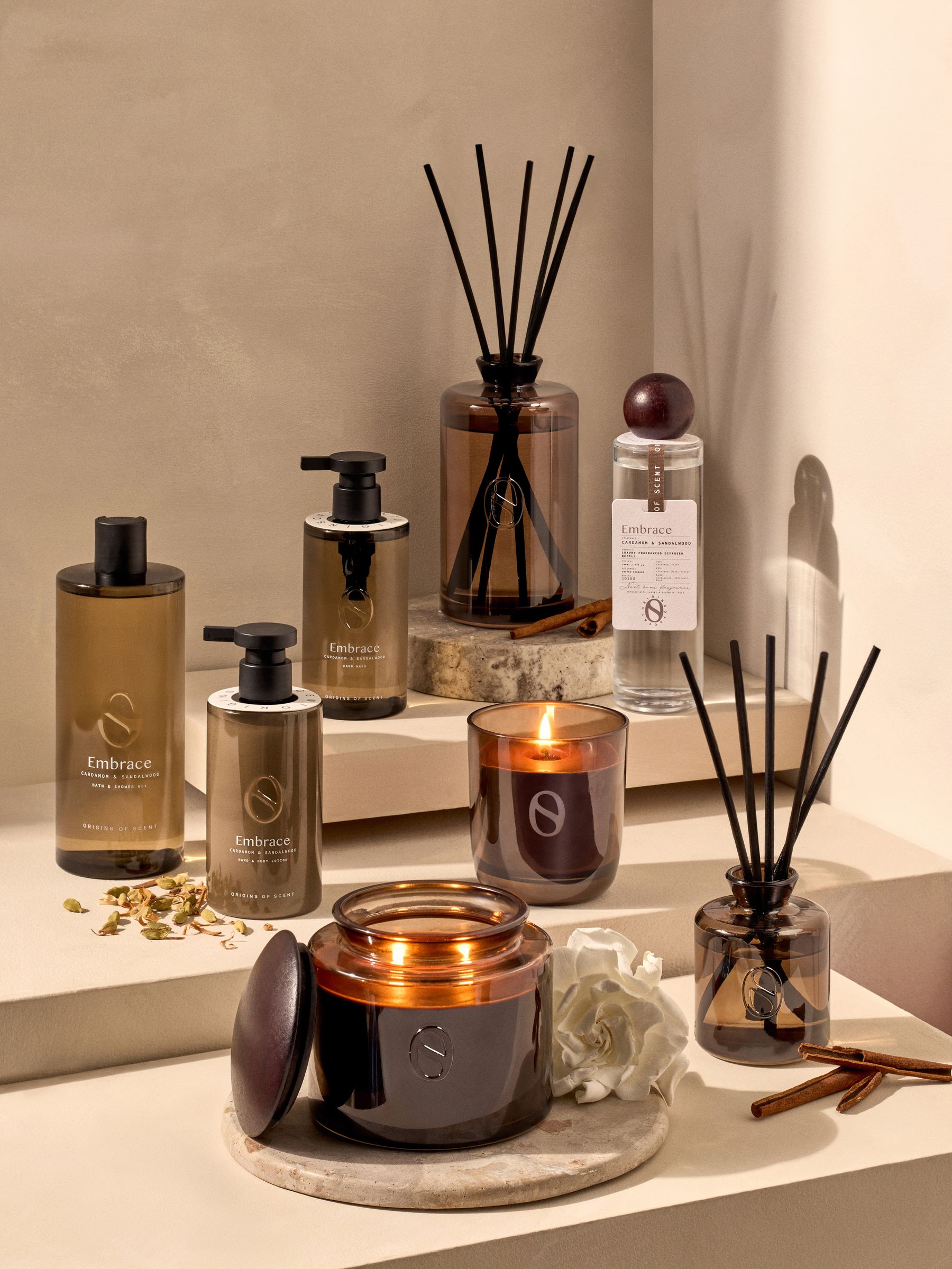 Buy Embrace Brown Cardamom & Sandalwood Origins Of Scent Jar