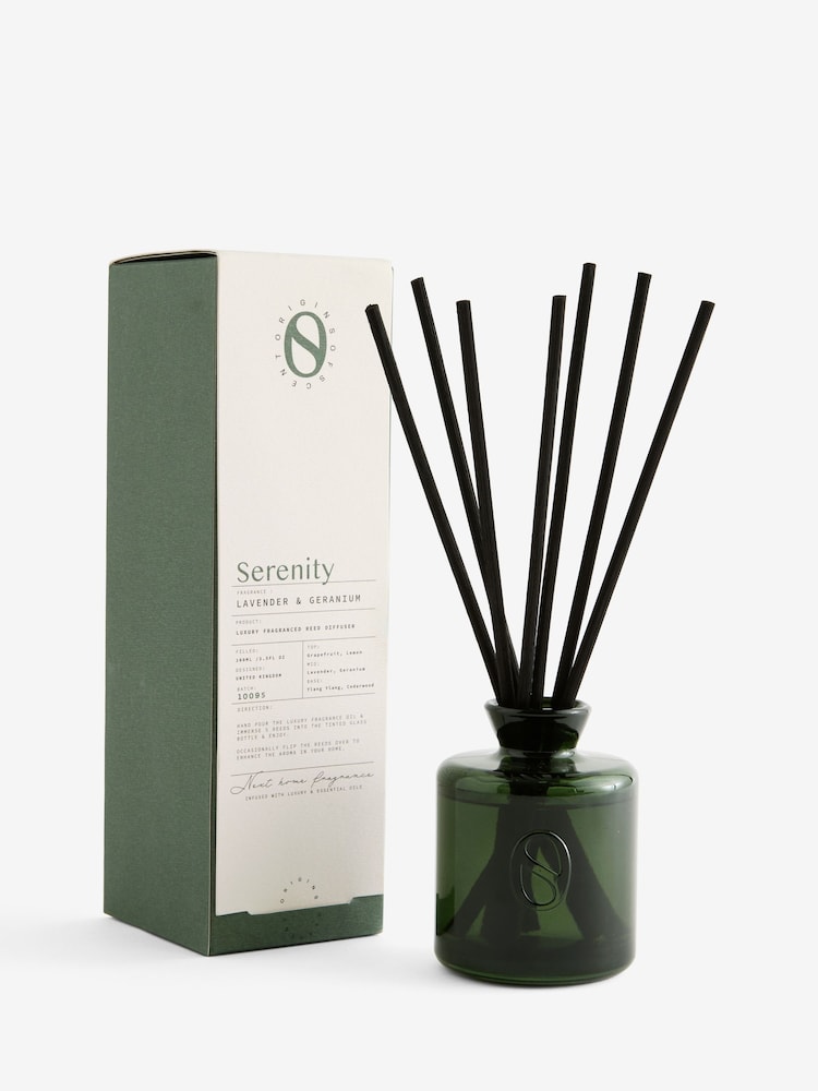 Serenity Green Geranium & Lavender 100ml Reed Diffuser - Image 5 of 5 Serenity Green Geranium & Lavender 100ml Reed Diffuser - Image 5 of 5