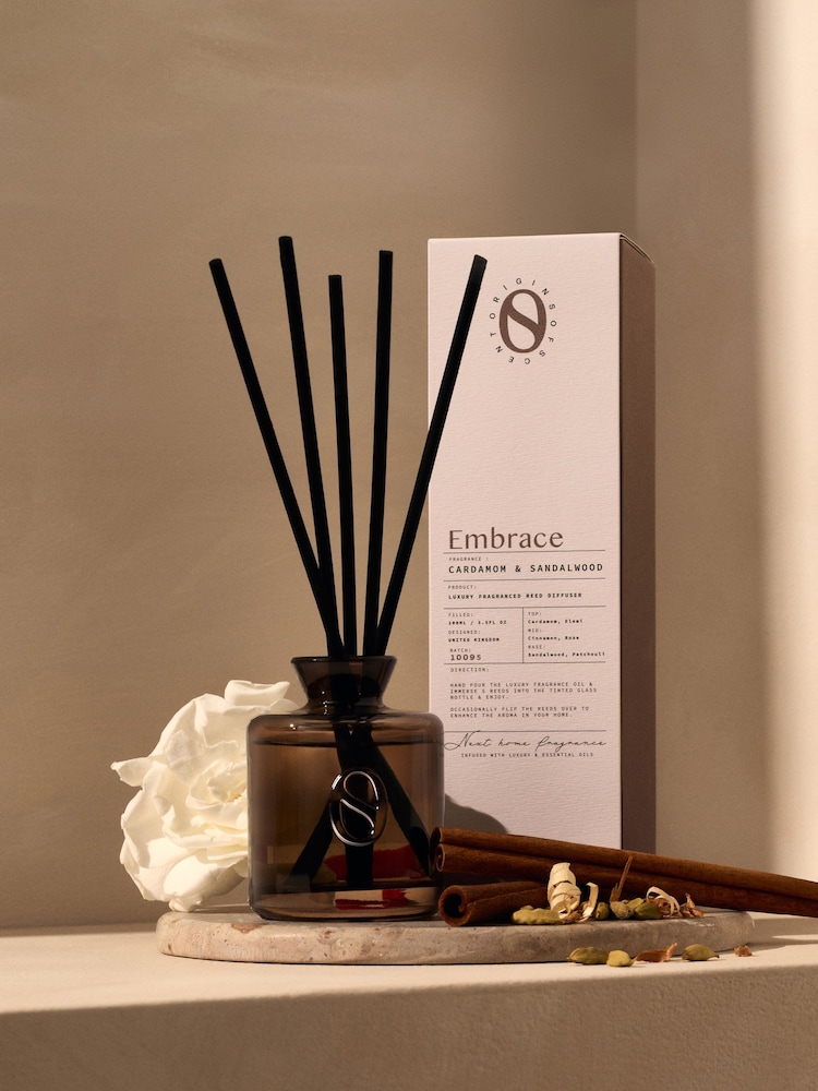Embrace Brown Cardamom & Sandalwood 100ml Reed Diffuser - Image 1 of 7 Embrace Brown Cardamom & Sandalwood 100ml Reed Diffuser - Image 1 of 7