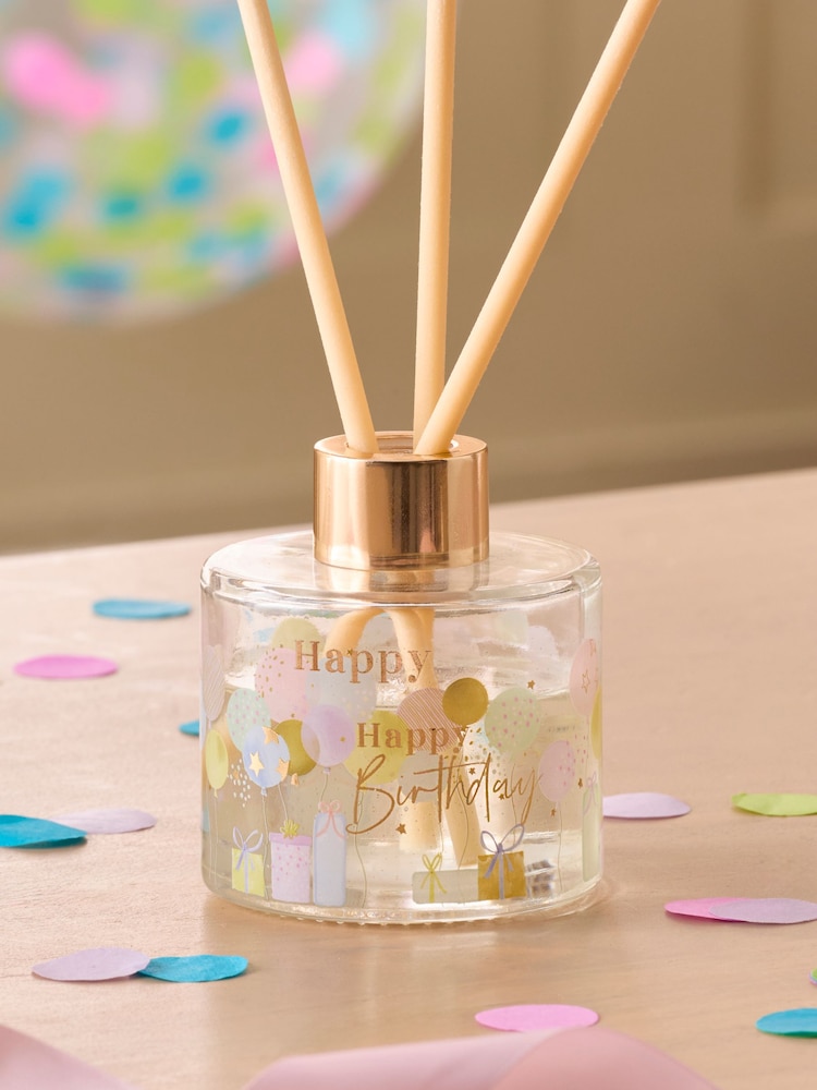 White Jasmine Happy Birthday Classic Balloon 100ml Diffuser - Image 2 of 3