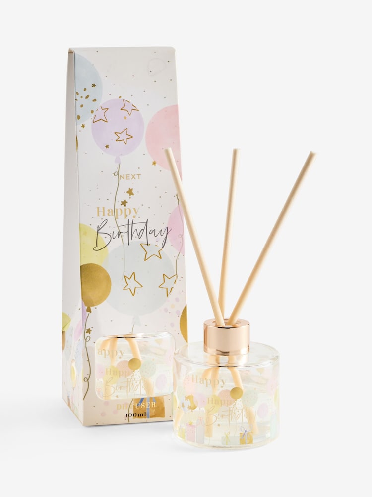 White Jasmine Happy Birthday Classic Balloon 100ml Diffuser - Image 3 of 3