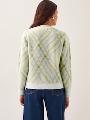 Monsoon Natural Ali Argyle Cardigan - Image 4 of 4