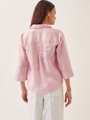 Monsoon Pink Elsie 100% Linen Blouse - Image 4 of 5