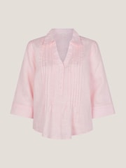 Monsoon Pink Elsie 100% Linen Blouse - Image 5 of 5