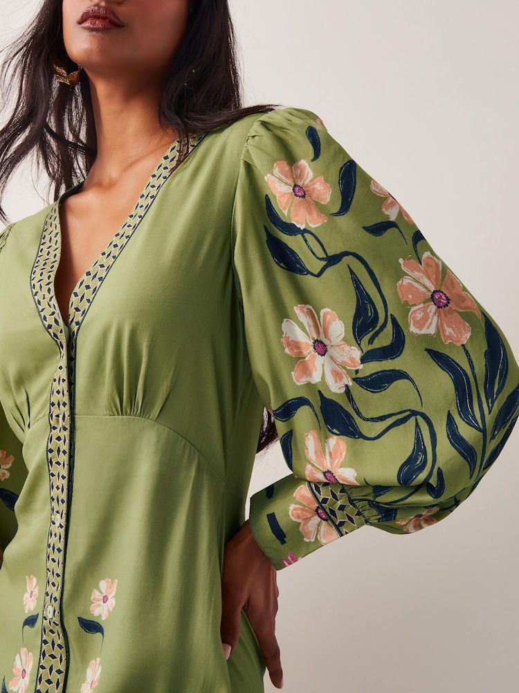 Monsoon Belle Floral Blouson Midi Dress - صورة 2 من 4