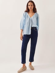 Monsoon Blue Safaia 7/8 Denim Jeans - Image 1 of 4