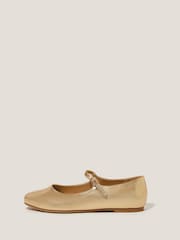 Monsoon Gold Crista Mary Jane Ballet Flats - Image 2 of 3