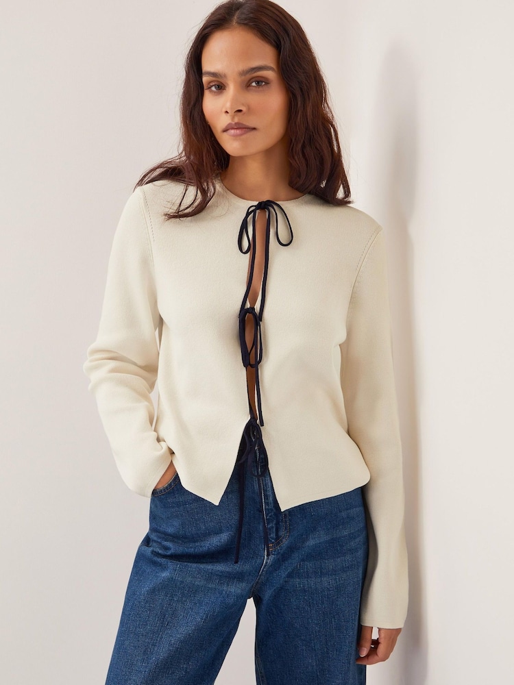 Natural - Monsoon Tula Tie Cardigan - Imagen 1 de 4 Natural - Monsoon Tula Tie Cardigan - Imagen 1 de 4