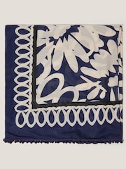 Monsoon Blue Aria Lightweight Abstract Print Scarf - Image 1 of 3