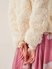 Monsoon Natural Fi Floral Knit Cardigan - Image 2 of 5