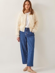 Monsoon Natural Fi Floral Knit Cardigan - Image 5 of 5