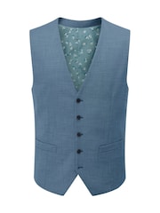 Skopes Blue Tailored Fit Lucien Suit Waistcoat - Image 3 of 4