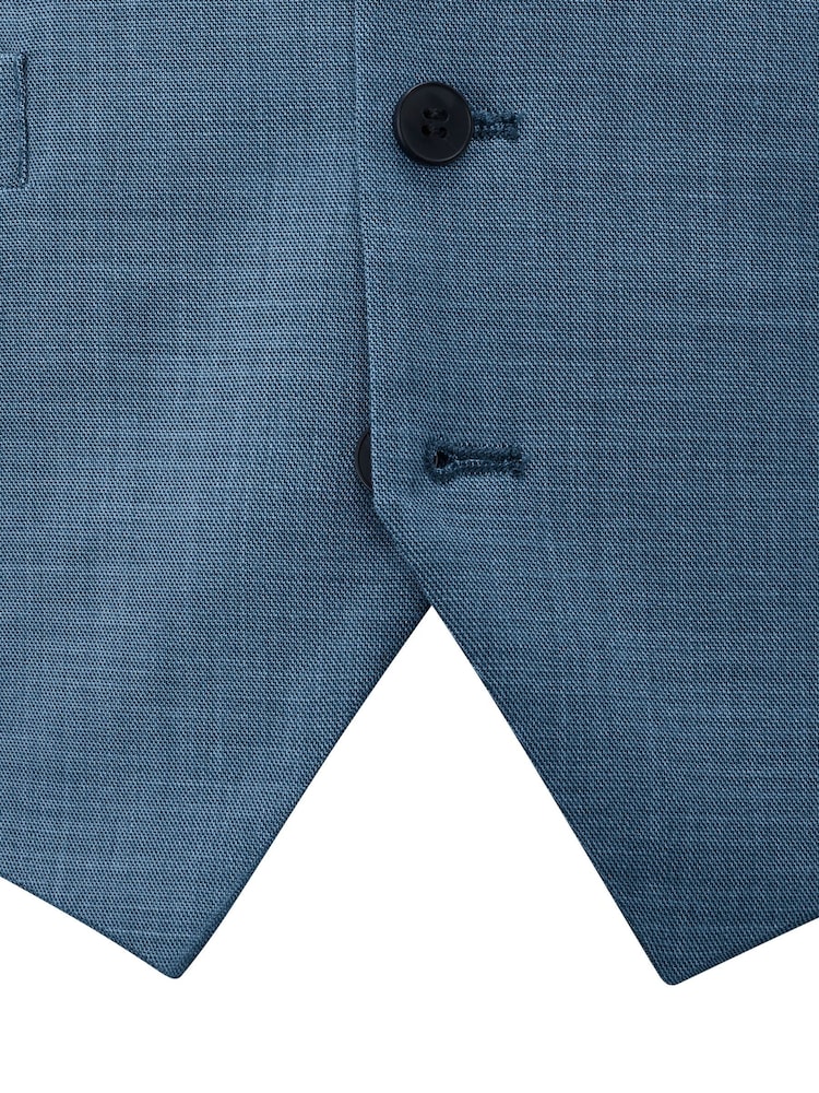 Skopes Blue Tailored Fit Lucien Suit Waistcoat - Image 4 of 4