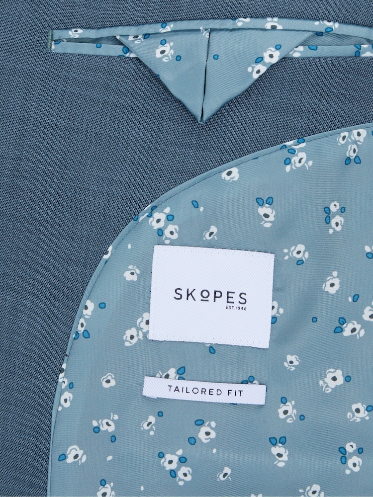 Skopes Light Blue Tailored Fit Lucien Suit Jacket - Image 5 of 5
