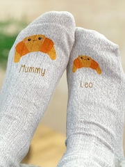 Mummy and Me Croissant Snug Socks by Solesmith - Image 1 of 3