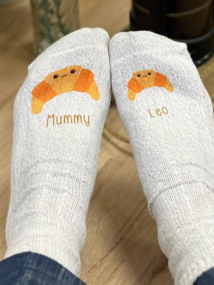 Mummy and Me Croissant Snug Socks by Solesmith - Image 2 of 3