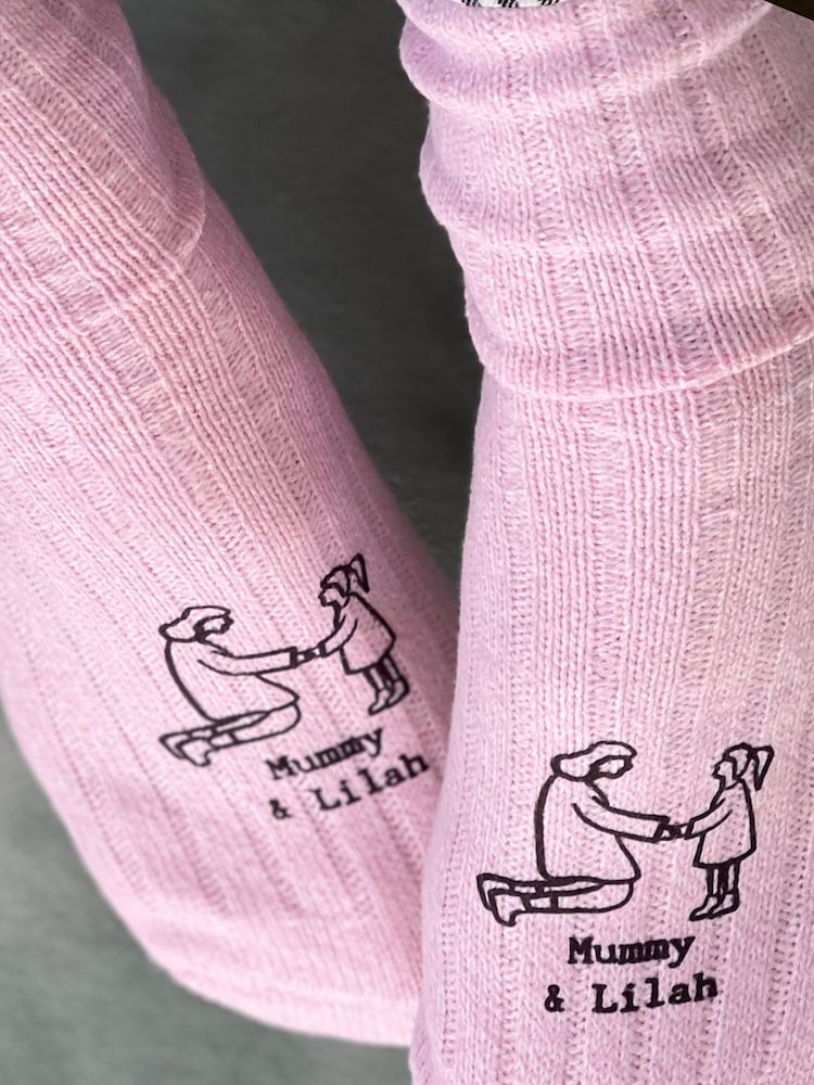 Mummy and Me Personalised Snug Socks by Solesmith - Image 1 of 3 Mummy and Me Personalised Snug Socks by Solesmith - Image 1 of 3