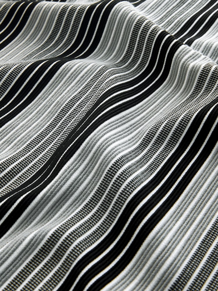 Grey Smart Vertical Stripe T-Shirt - Image 8 of 8 Grey Smart Vertical Stripe T-Shirt - Image 8 of 8