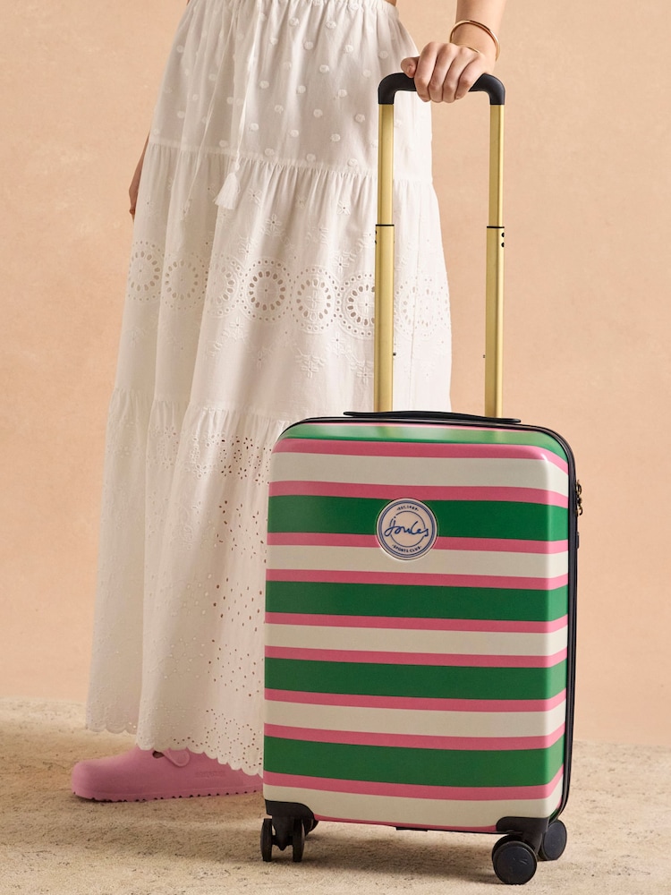 Joules Resort Stripe Cabin Four Wheel Hard Shell Suitcase - Image 1 of 12