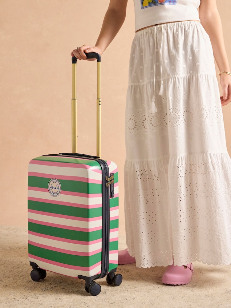 Joules Resort Stripe Cabin Four Wheel Hard Shell Suitcase - Image 2 of 12