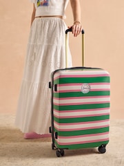 Joules Resort Stripe Medium Four Wheel Hard Shell Suitcase - Image 1 of 13