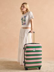 Joules Resort Stripe Medium Four Wheel Hard Shell Suitcase - Image 2 of 13