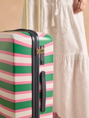 Joules Resort Stripe Medium Four Wheel Hard Shell Suitcase - Image 3 of 13
