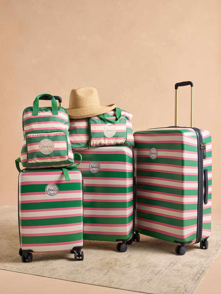 Buy Joules Resort Stripe Large Four Wheel Hard Shell Suitcase from
