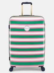 Joules Resort Stripe Large Four Wheel Hard Shell Suitcase - Image 7 of 13