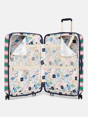 Joules Resort Stripe Large Four Wheel Hard Shell Suitcase - Image 9 of 13