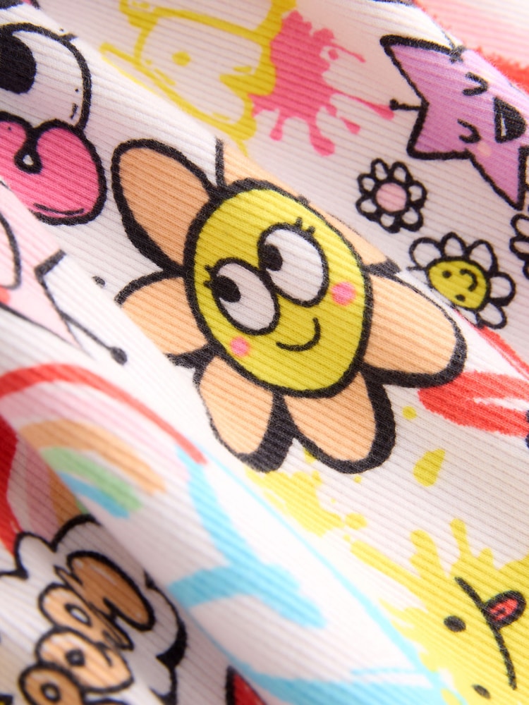 Doodle Pink Short Sleeve Jersey Summer Dress (3mths-7yrs) - Image 4 of 4