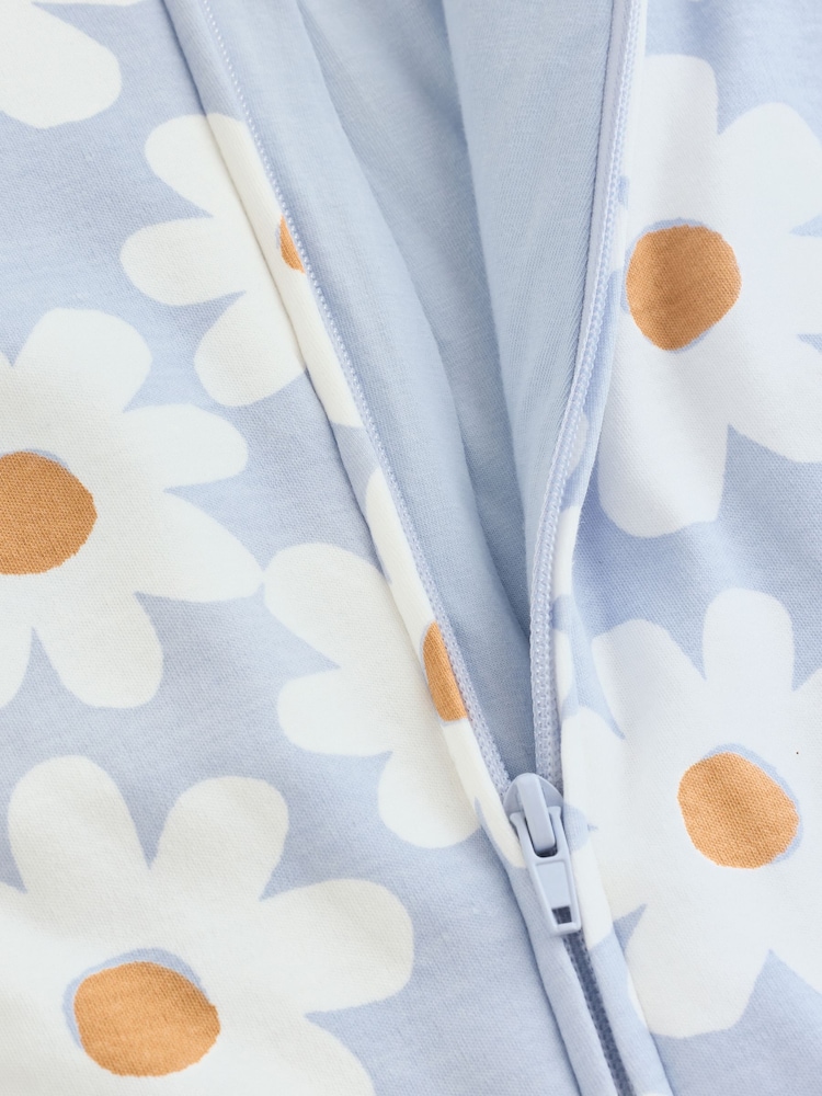 Blue Flower 2.5 TOG Wadded Baby Sleepsuit - Image 11 of 11