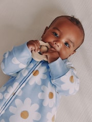 Blue Flower 2.5 TOG Wadded Baby Sleepsuit - Image 3 of 11