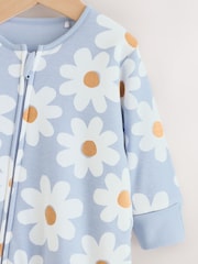 Blue Flower 2.5 TOG Wadded Baby Sleepsuit - Image 7 of 11