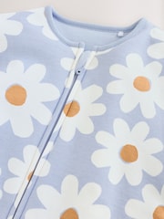 Blue Flower 2.5 TOG Wadded Baby Sleepsuit - Image 8 of 11