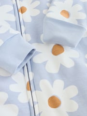 Blue Flower 2.5 TOG Wadded Baby Sleepsuit - Image 9 of 11