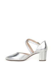 Gabor Silver Gisele Metallic Leather Dress Court Shoes - Image 2 of 6