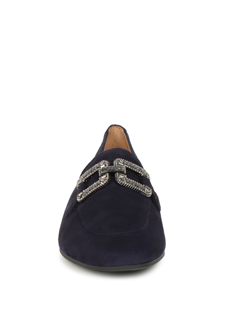 Gabor Blue Jackie Suede Fashion Casual Shoes - Image 5 of 5