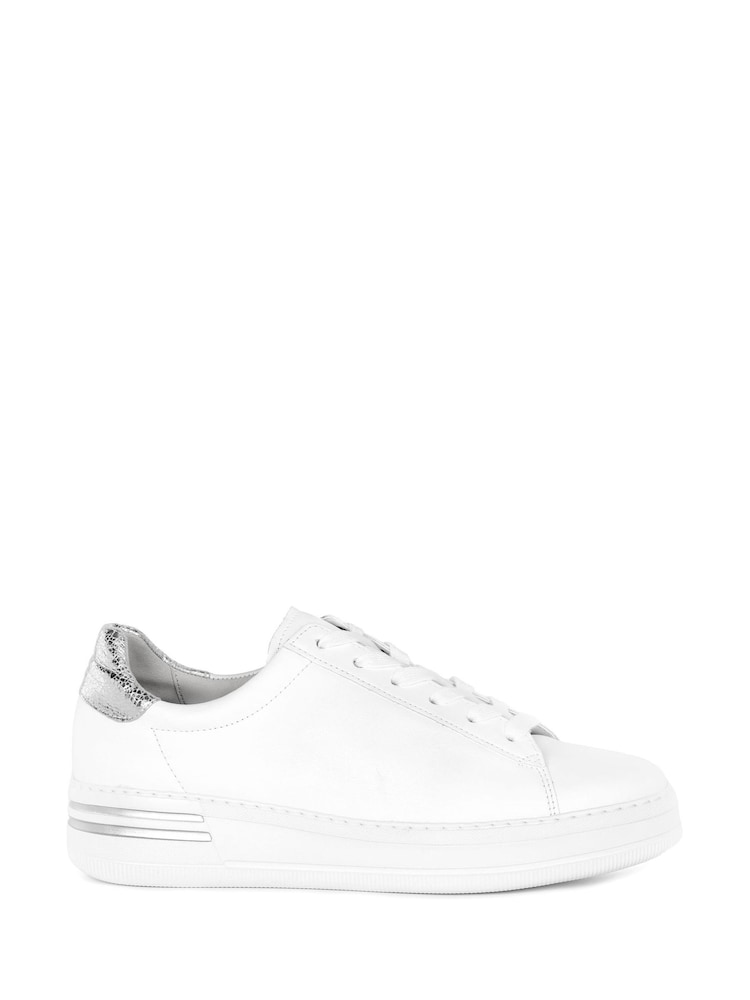 Gabor Keystone Leather Sport Casual White Shoes - Image 1 of 5
