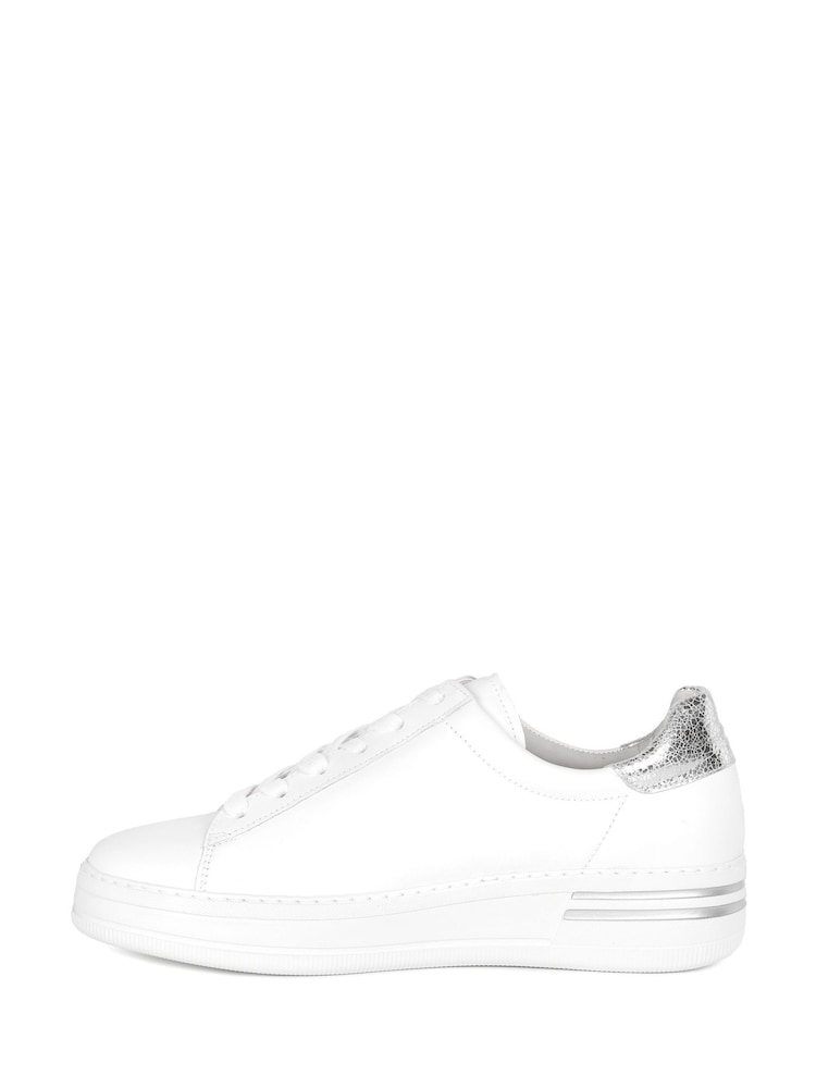 Gabor Keystone Leather Sport Casual White Shoes - Image 2 of 5