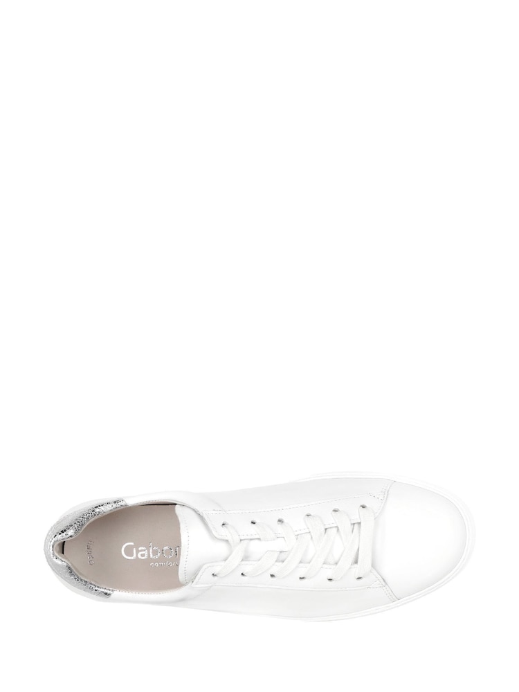 Gabor Keystone Leather Sport Casual White Shoes - Image 5 of 5