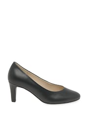 Gabor Edina Leather Dress Court Black Shoes - Image 1 of 6