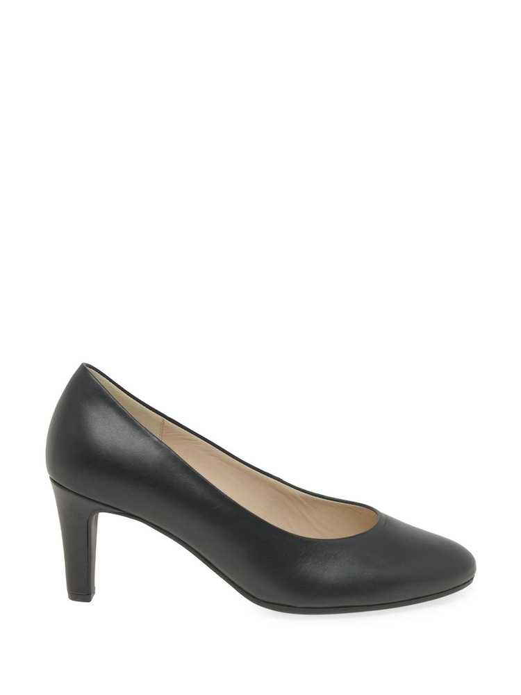Gabor Edina Leather Dress Court Black Shoes - Image 1 of 6