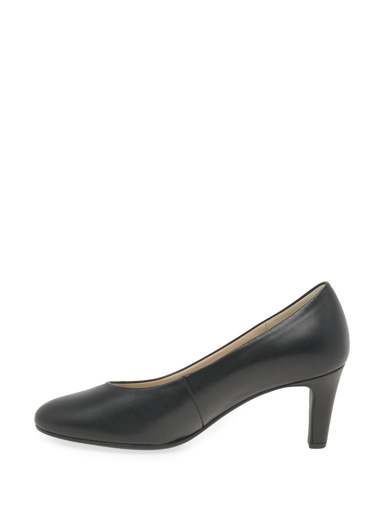 Gabor Edina Leather Dress Court Black Shoes - Image 2 of 6