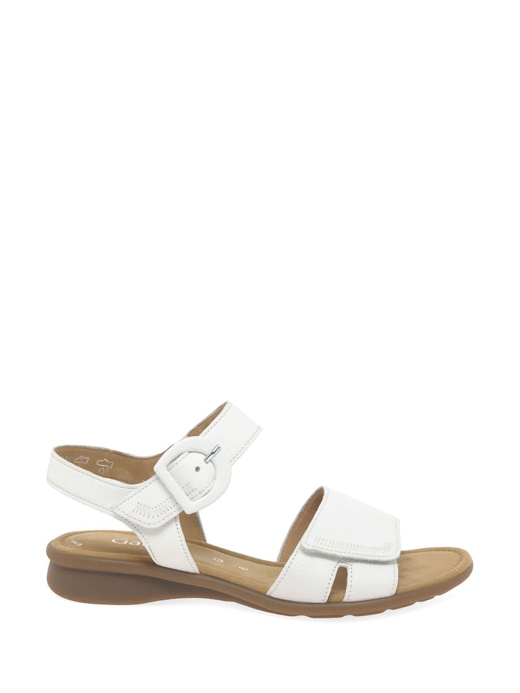 Gabor Marion Leather Basic White Sandals - Image 1 of 5